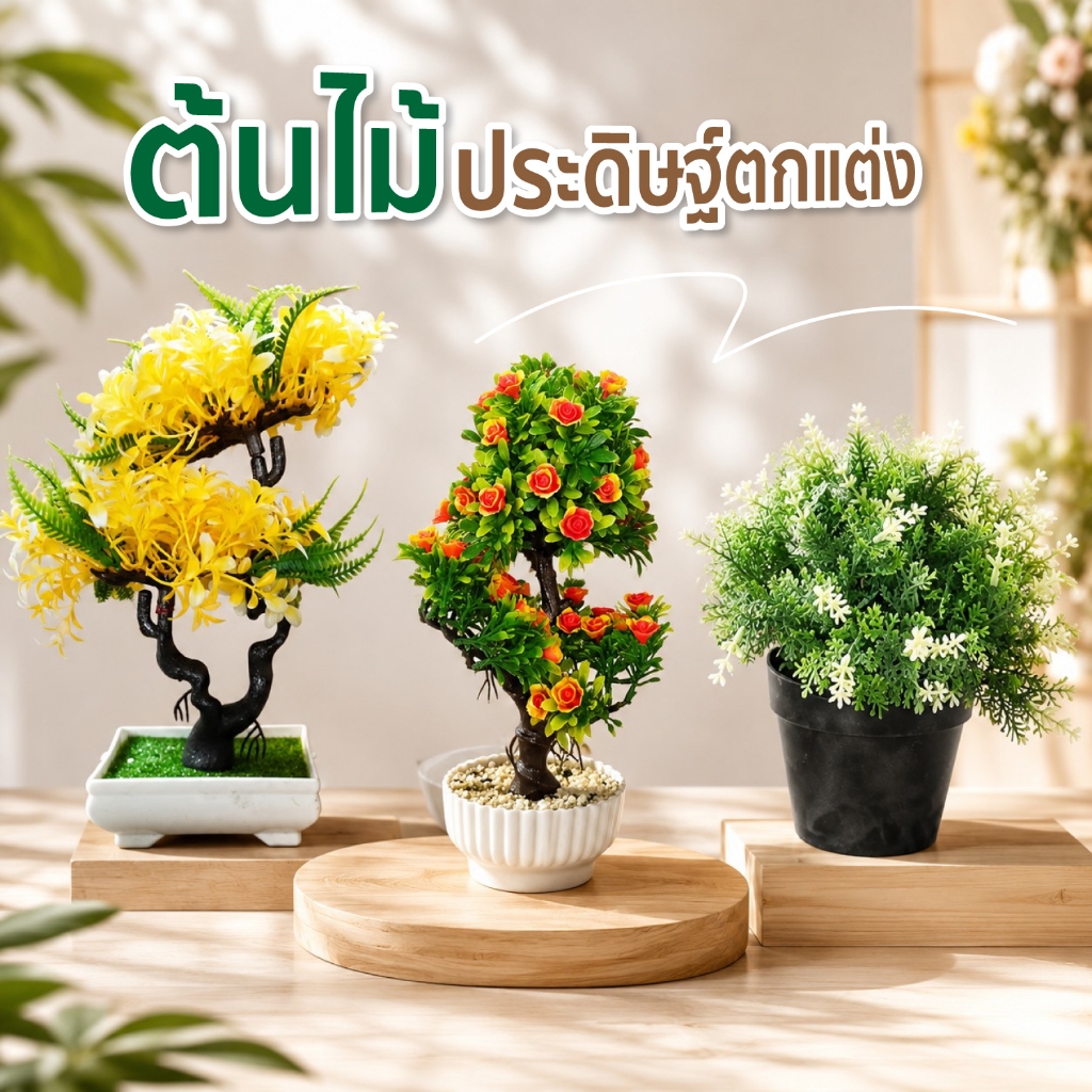 ดอกไม้ปลอม ดอกไม้ประดิษฐ์ แจกันดอกไม้ ต้นไม้ปลอม ไม้ประดับ