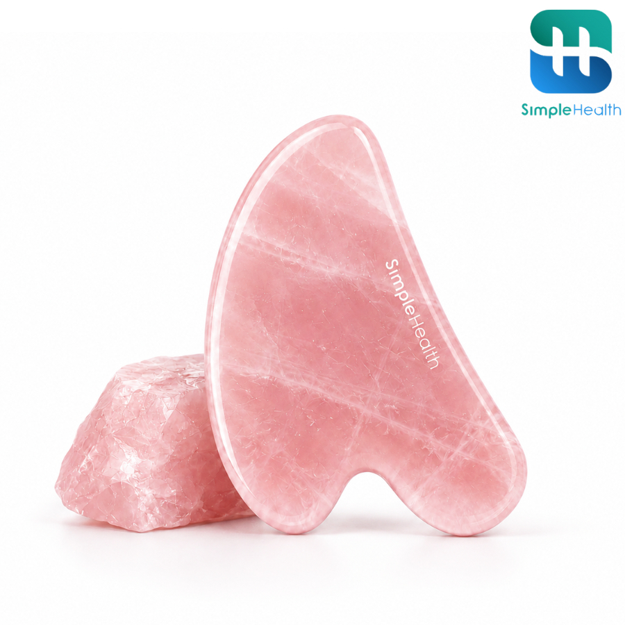 Simple healthcare หยกกัวซา รูปหัวใจ Jade Gua Sha กัวซา นวดหน้า หน้าใส ลดบวม ใช้ได้ทั้งหน้าและตัว