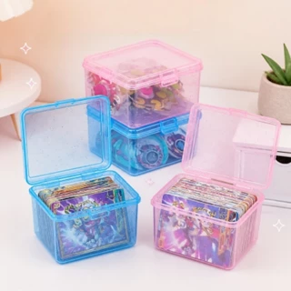 กล่องเก็บการ์ด ที่เก็บการ์ด มีฝาปิดและกันฝุ่น กล่องเก็บของ โปร่งใส Card Photocard Storage Box