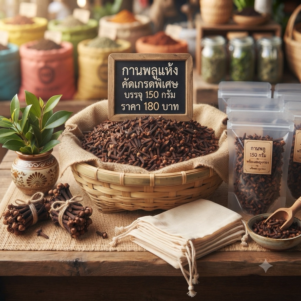 กานพลู ขนาด 100 กรัม ชากานพลู ออร์อกร์นิก 100%