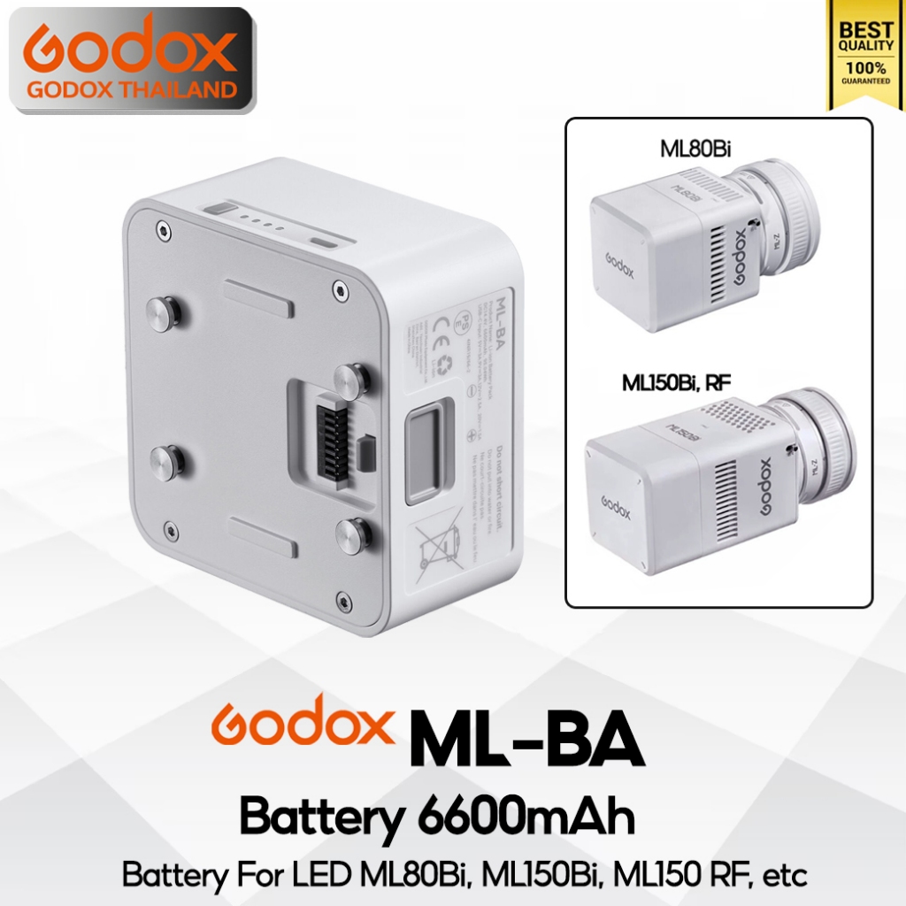 Godox Battery ML-BA Battery For ML80Bi, ML150Bi, ML150 RF ( 6600mAh) / Godox Thailand