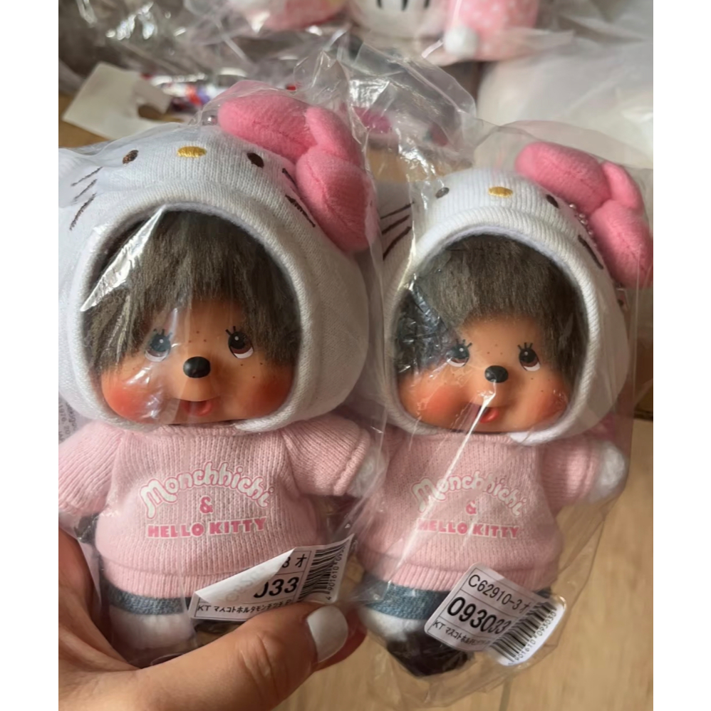 นำเข้าจากญี่ปุ่นMonchhichi x Kitty พวงกุญแจตุ๊กตาครบรอบ รูปที่ 7