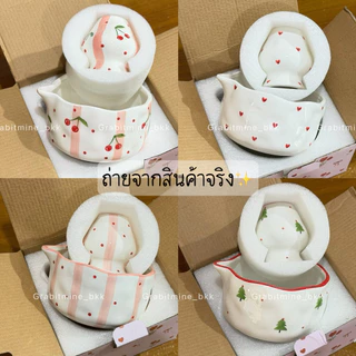 พร้อมส่ง🍒 ถ้วยชงมัทฉะ2ชิ้น Matcha bowl 550ml Chawan handmade ชามมัทฉะหัวใจเซรามิค Chaholder