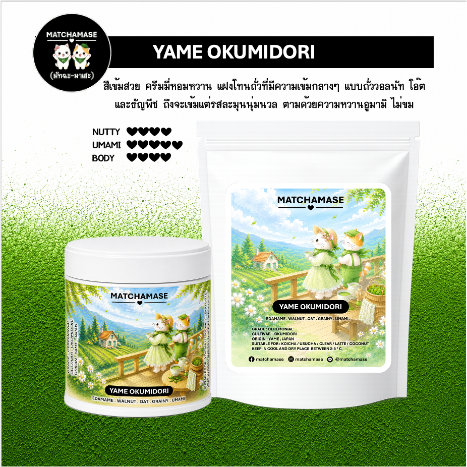 YAME OKUMIDORI MATCHA - MATCHAMASE มัทฉะมาเสะ