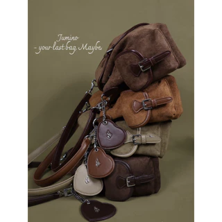 🫒💫🤎Jumino กระเป๋า Cargo ขนมจีบ ทรงHobo มีสาย2เส้น 13 นิ้ว #Ipad ใส่ได้ by 8anglesshop E057