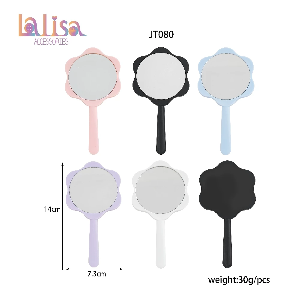 กระจกพกพาดีไซน์ดอกไม้น่ารัก สีพาสเทลส mirror JT080