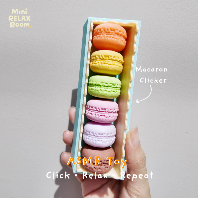 🍬Macaron ASMR Clicker ของเล่นคลายเครียด Fidget Toy เสียง Clicky กดเพลิน ของสะสม ของขวัญ ขนมจิ๋วสุดน่ารัก