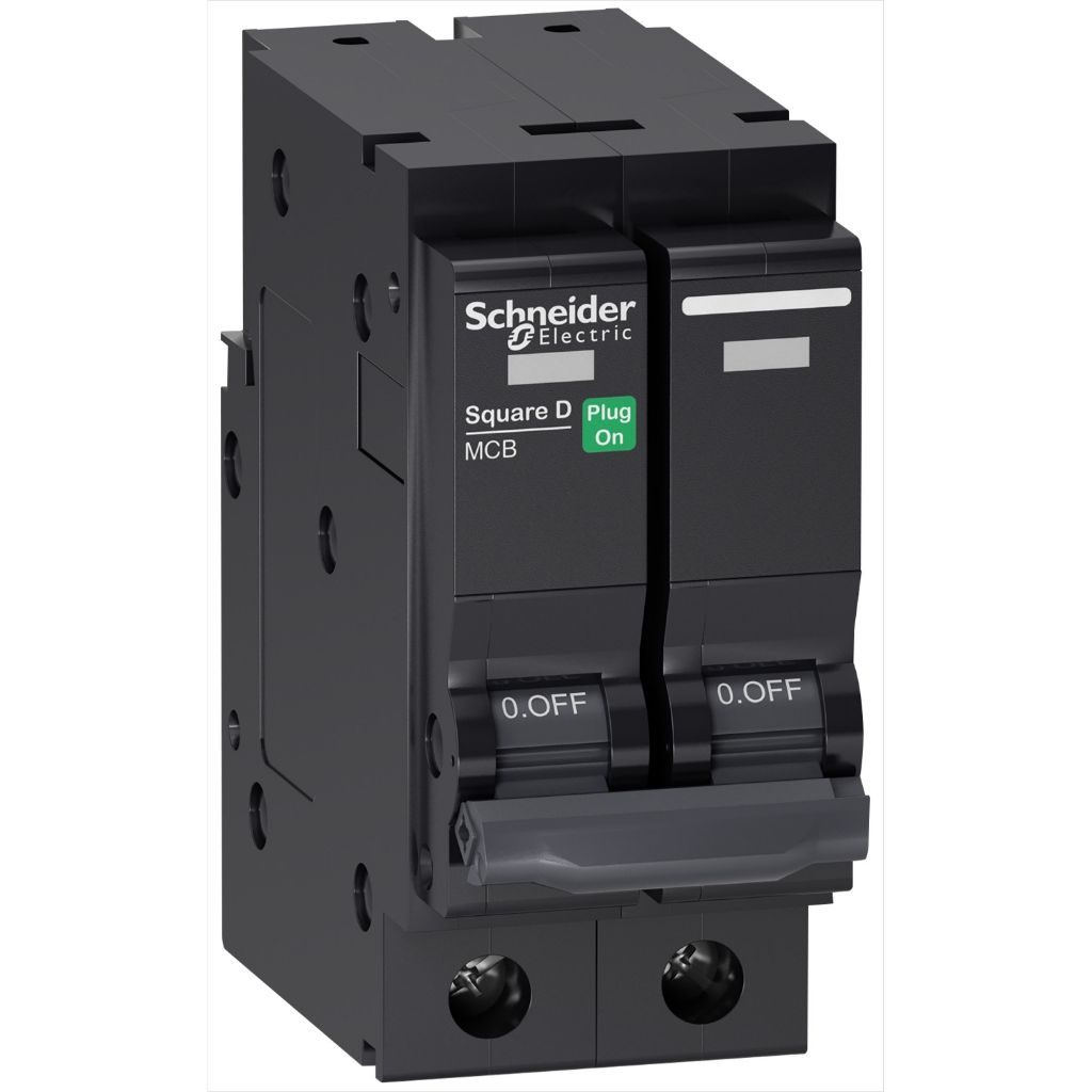 20A เบรกเกอร์ MCB Schneider Square D MCB 2 โพล Plug On ของแท้ ผ่าน มอก.