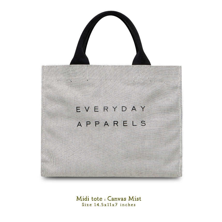 EVERYDAY APPARELS midi tote กระเป๋าแคนวาสไซส์ midi