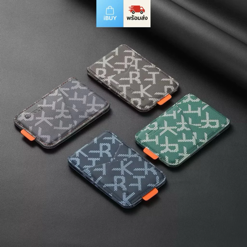 iBUY กระเป๋าสตางค์หนัง ลวดลาย แบบแม่เหล็ก สำหรับใส่บัตร พร้อมฟังก์ชัน Magsafe แม่เหล็กแข็งแรง