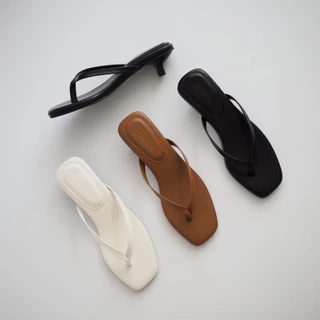 LOVE SHOES รองเท้าหูคีบ ส้นสูง รองเท้าส้นสูง1นิ้ว ไซส์ 35-41 หูหนีบ หนังนิ่มมาก รองเท้าแฟชั่นผู้หญิง