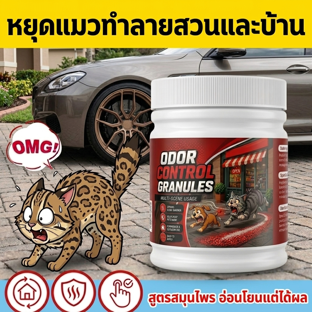 🐱 แมวไม่เข้ามากวนใจ🐱ไล่แมว ยาแมว ช่วยป้องกันแมวเข้าบริเวณบ้าน สวน ระเบียง และโรงรถ ใช้งานง่าย ประหยัด