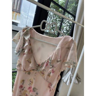 PICHA_BRAND : FLORAL SEASON SLIM DRESS( สินค้าจริงดูที่ VIDEO🔥🔥📌) ชุดเดรสยาวMaxi dress