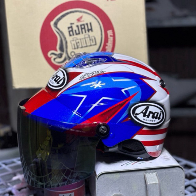 หมวกเพ้นท์ลาย ทรง สังคมหัวแข็ง Arai 69 ลายอื่นๆสอบถามได้ในแชท