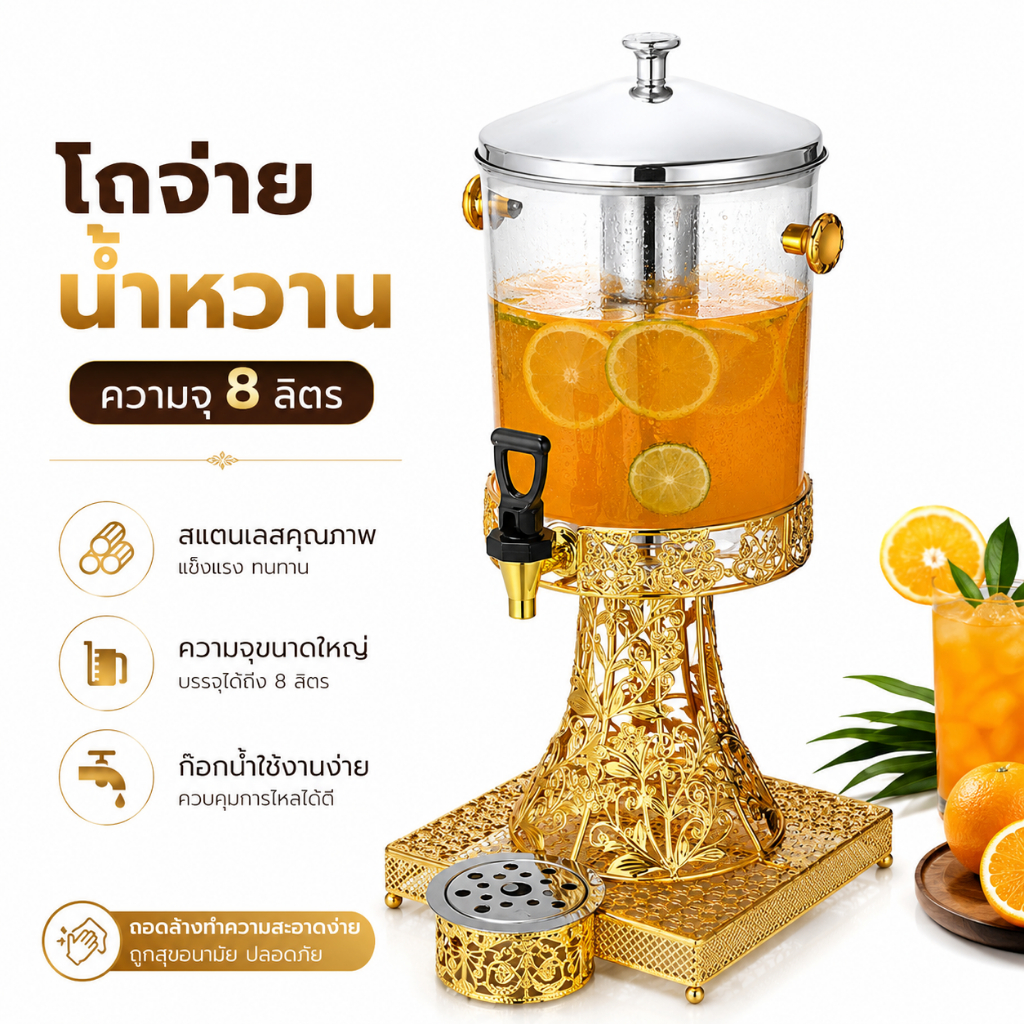 โถจ่ายน้ำหวาน 8ลิตร Beverage dispenser