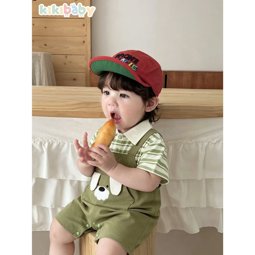 66-90 kikibaby ชุดเด็กทารกกระดุมผ่าหน้า บอดี้สูท รูปที่ 3