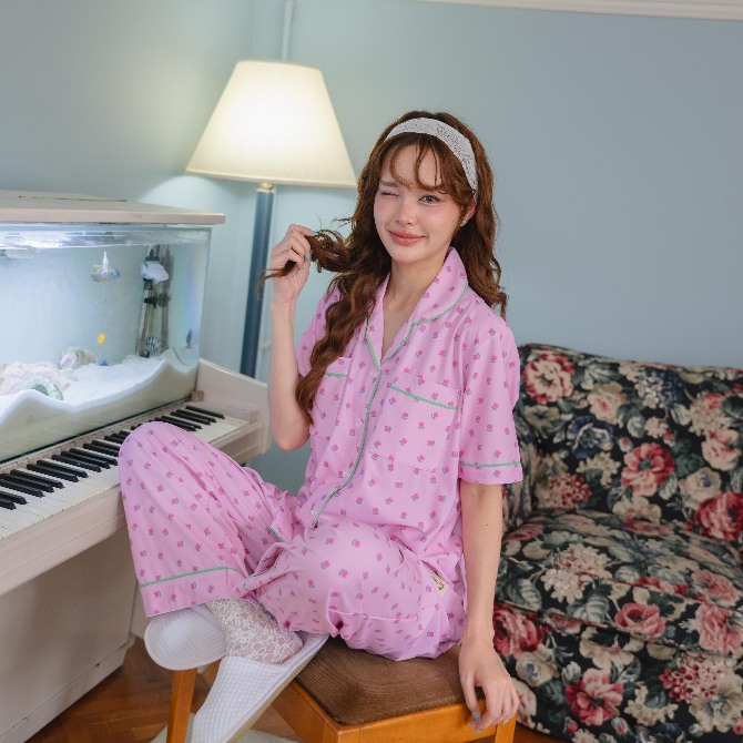 Sleepypie_Rosy tulip pajamas set