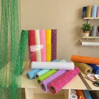 DIY ผ้าตาข่ายตกแต่ง บรรจุภัณฑ์ช่อดอกไม้ Deco Mesh Roll ตาข่ายทำพวงหรีด พันช่อดอกไม้ งานแต่งงาน ปาร์ตี้