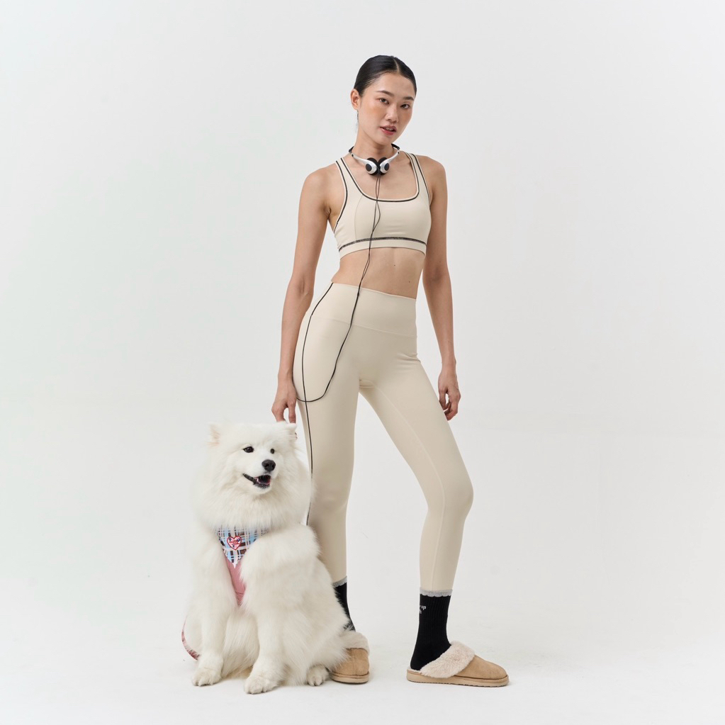 Healthyattitude.bkk - Define Bra สปอร์ตบราคอเหลี่ยม แต่งขอบ