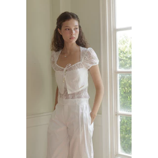 GISSY LACE WHITE TOP เสื้อลูกไม้