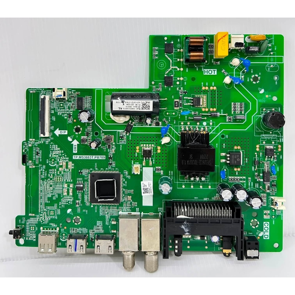 เมนบอร์ด ทีวี Hisense รุ่น 40E3G / 40A3100G พาร์ท TP.MS3663T.PB709 ของถอด มือ2 เทสไห้แล้ว