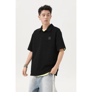 PROMAN พร้อมส่ง เสื้อโปโลผู้ชาย ผ้าวาฟเฟิล พิมพ์ลายตัวอักษร ทรงเข้ารูปขั้นพื้นฐาน ไซส์ใหญ่ ลำลอง ระบายอากาศได้ดี กีฬา