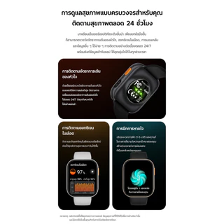 สายรัดคู่ 】MAIMEITE Watch6 สมาร์ทวอทช์หน้าจอ AMOLED 2.07นิ้ว สว่าง 1000nits แบตอึด 60 วัน โทรผ่านบลูทูธ มี GPS ในตัว