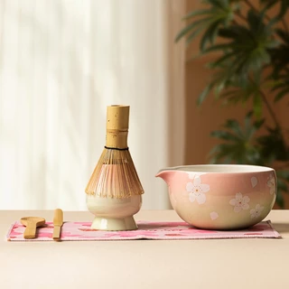 ชุดมัทฉะสีชมพู 5/7 ชิ้น ชุดชงมัทฉะ ชุดมัทฉะญี่ปุ่น ถ้วยชงมัทฉะ ชุดชามมัทฉะ ถ้วยมัทฉะน่ารัก ถ้วยชงมัทฉะมีปาก ชุดชงชา