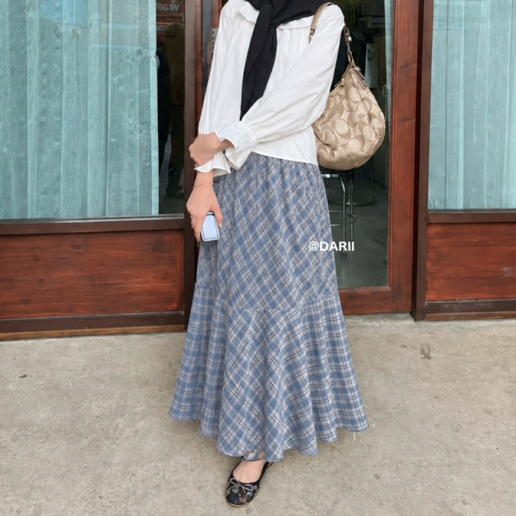chiffon skirt — กระโปรงยาว ทรงหางปลา รูปที่ 3