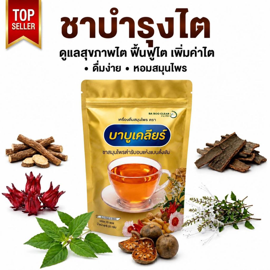 ชาดูแลไต บาบูเคลียร์ สูตรธรรมชาติ
