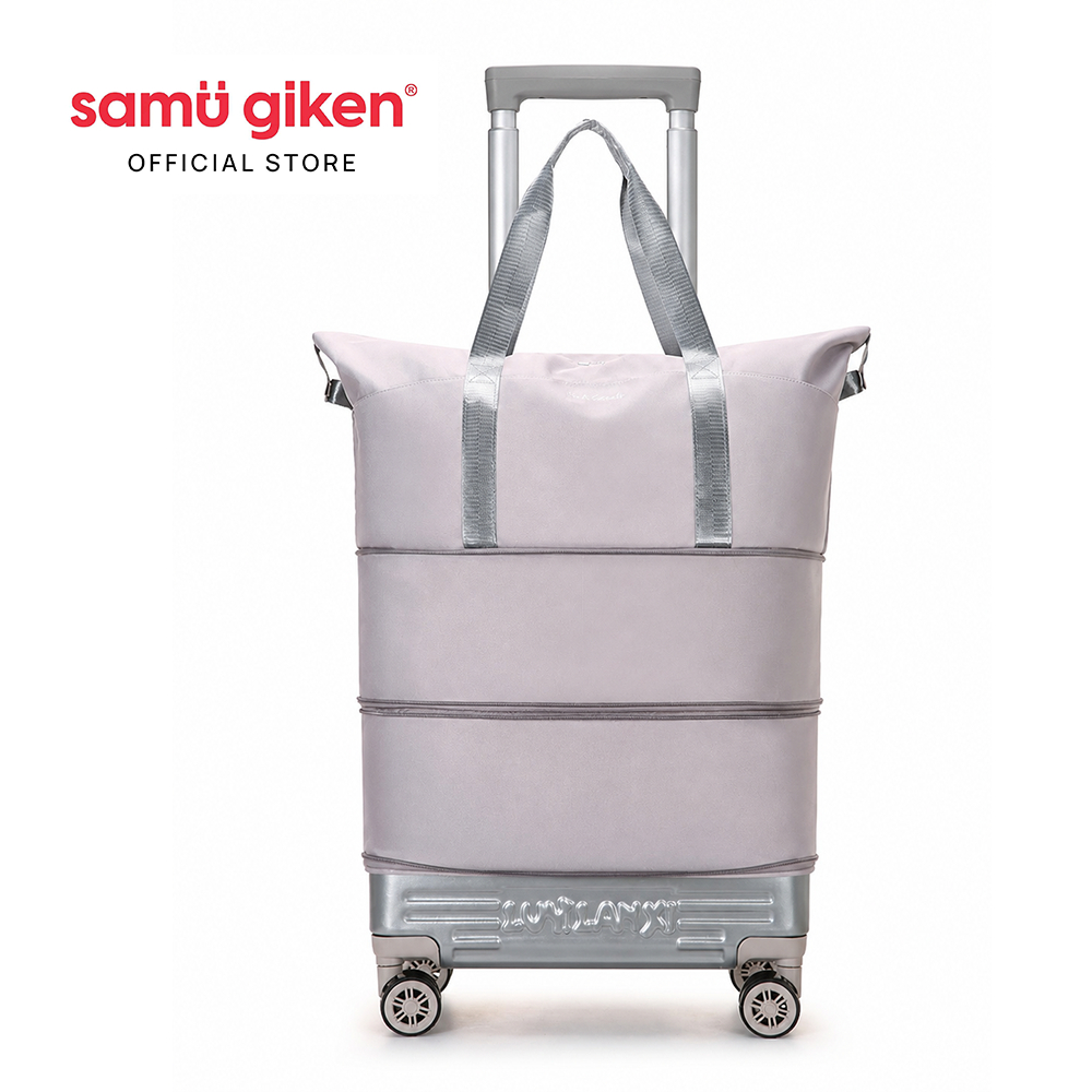 Samu Giken กระเป๋าเดินทางแฟชั่น มีสายดึงมีล้อ กันน้ำ พับได้ ขยายได้ จุเยอะ น้ำหนักเบา เดินทางสะดวก