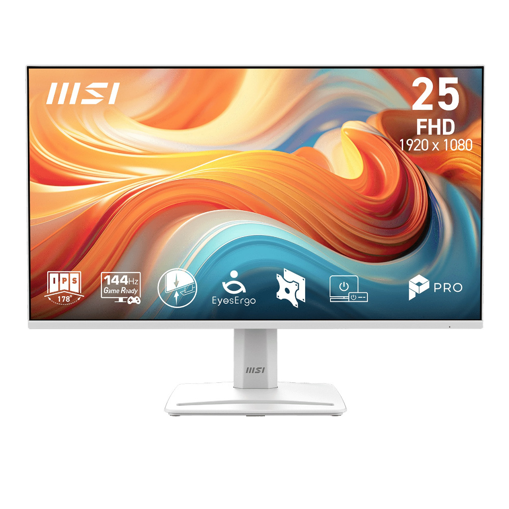 MSI PRO MP251W E14A 24.5" 144Hz 1ms FHD IPS WHITE MONITOR (จอมอนิเตอร์)