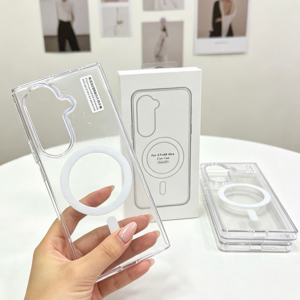 Magnetic series เคสใส TPU สำหรับ SAMSUNG Z fold8 Ultra ชาร์จไร้สาย TPUใส สินค้าพร้อมส่งจากไทย กล่องขาว