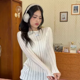 NIPPERISDABEST เสื้อไหมพรมแขนยาว