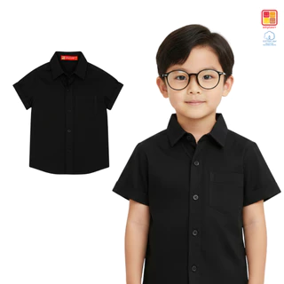 เสื้อเชิ้ตแขนสั้นเด็ก เสื้อเชิ้ตเด็กผู้ชาย ผ้าฝ้าย 100% ของแท้จาก KidsplanetOfficial (3435S 3388S)