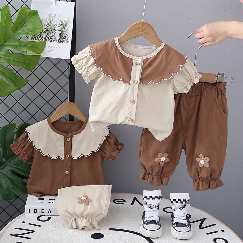 Babyonline(Y507)B4 (ส่งด่วน1วัน)ชุดเซ็ตแฟชั่นเด็กผู้หญิงและเด็กผู้ชายผ้าฝ้าย