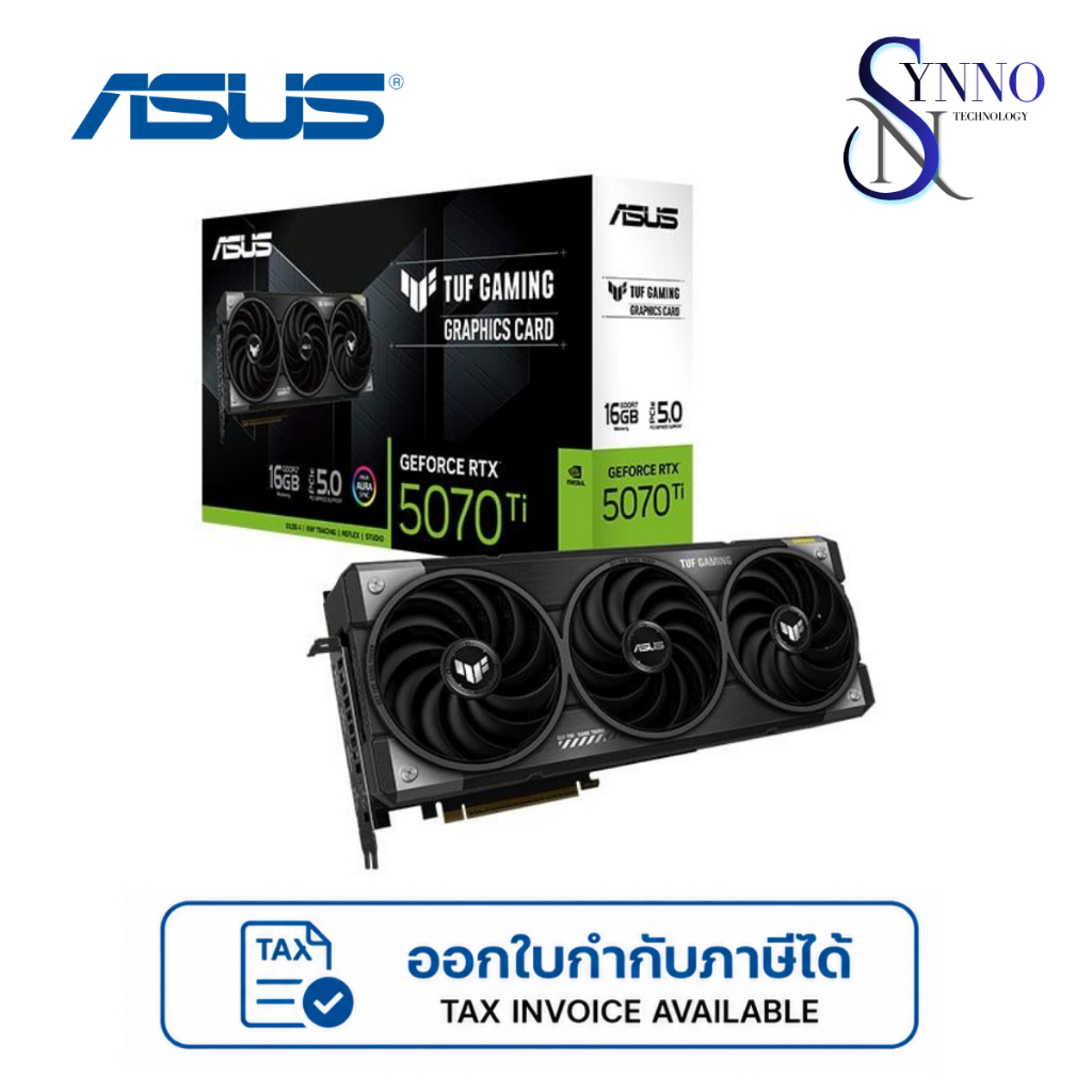 การ์ดจอ VGA ASUS TUF Gaming GeForce RTX™ 5070 Ti 16GB GDDR7 OC Edition