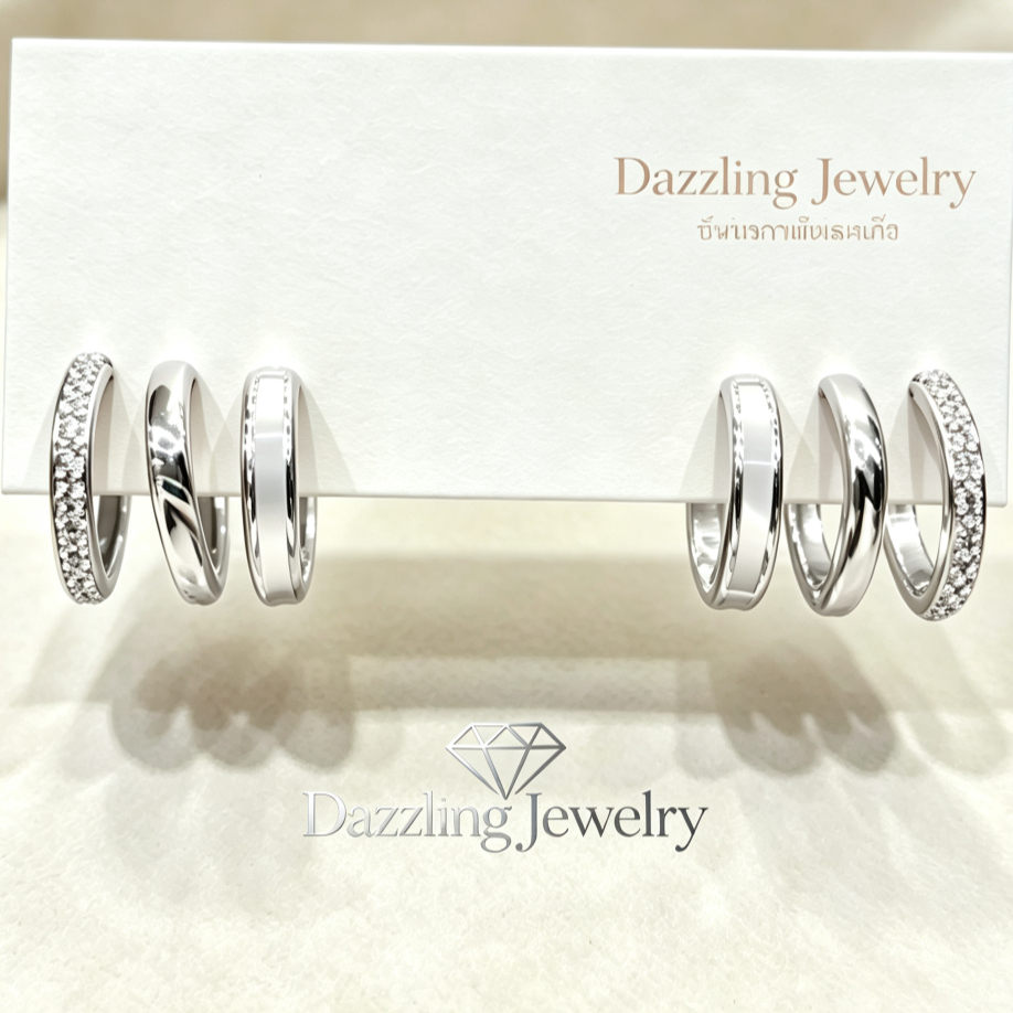 Dazzling Jewelry ต่างหูเปลือกหอย S925 เซ็ต 3คู่ สีเงิน พร้อมต่างหูห่วง 13mm สไตล์มินิมอล พร้อมส่งจากไทยD-250