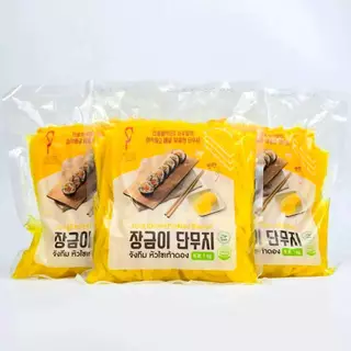 ไชเท้าดองเกาหลี แบบเส้น 1kg จังกึมมี คิมบับ หัว ไชเท้า ดอง เกาหลี 단무지 Danmuji Pickled Radish
