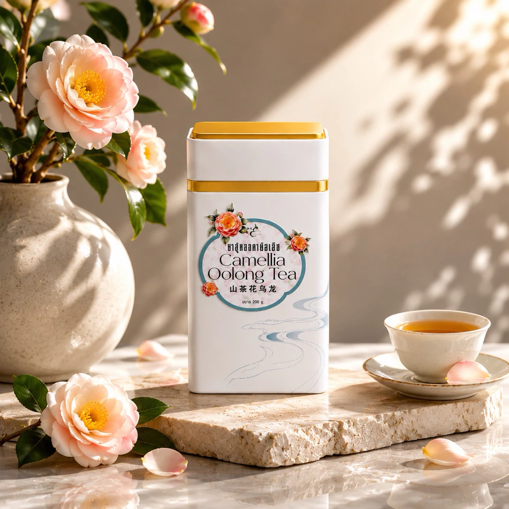 ชาอูหลงคามิลเลีย Camellia Oolong Tea 山茶花乌龙 | ชาอูหลงอบกลิ่นดอกคามิลเลีย ชาพรีเมี่ยม ชงร้อน-เย็นได้ หอมสดชื่น
