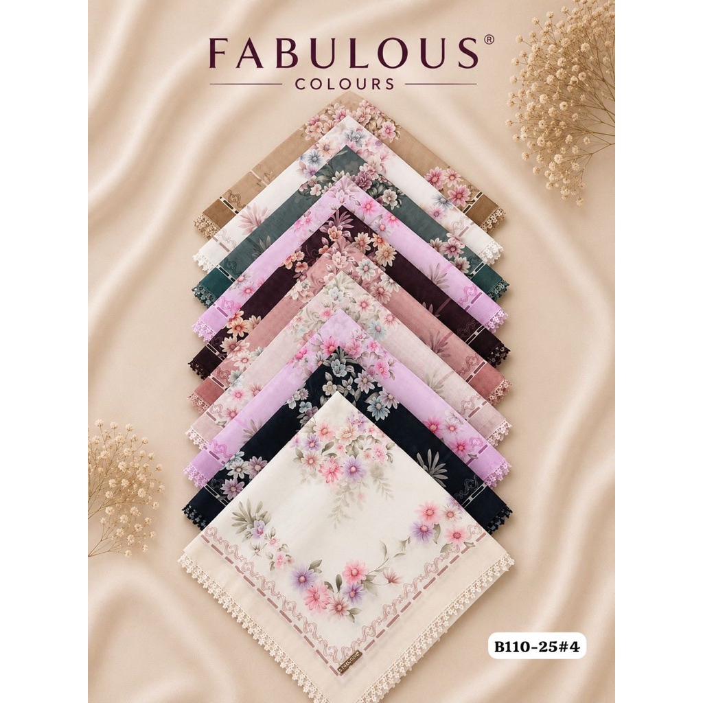 🌸 ฮิญาบ รุ่น บาวาคอตตอนลาย ขนาดหลาสกรู 🌸