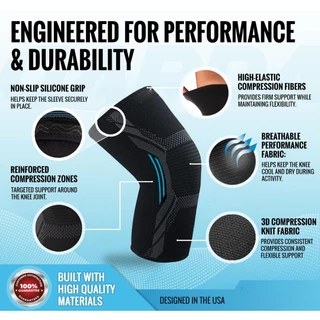 สายรัดเข่า เสริมสปริง กันลื่น บรรเทาอาการบาดเจ็บ ลดการกระแทก Knee Support สนับเข่า ที่รัดหัวเข่า ป้องกันบาดเจ็บ