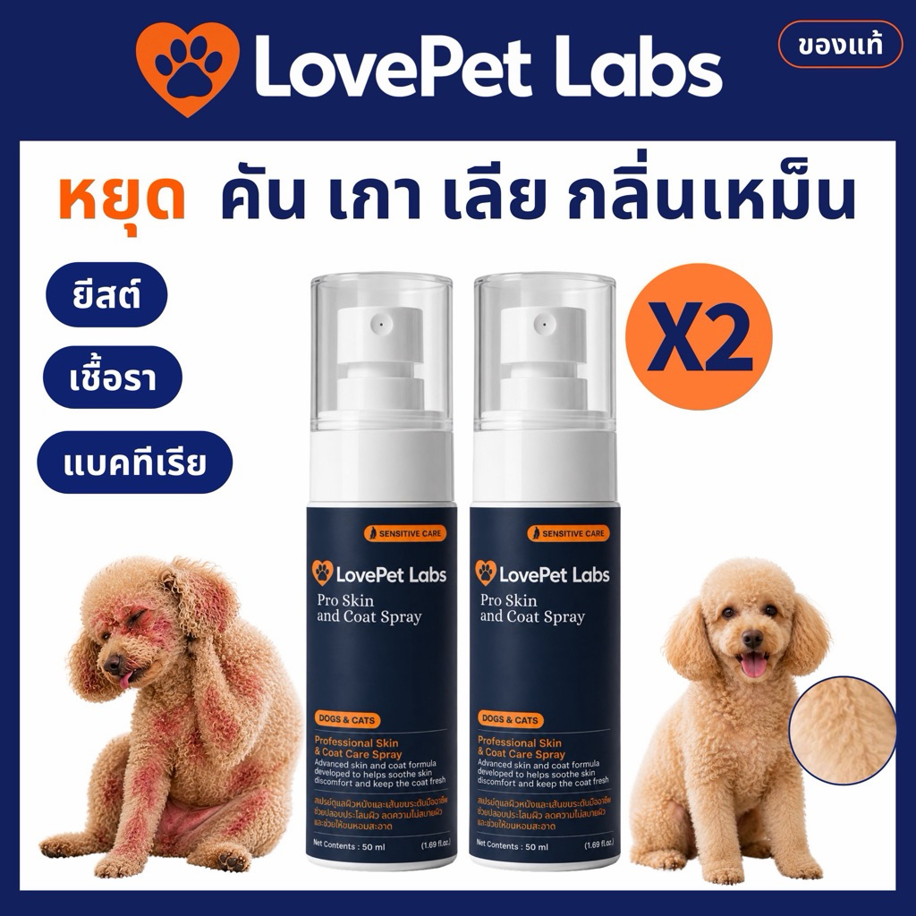 จับคู่ สเปร์ยบรรเทาอาการคัน แก้ปัญหาผิวหนัง กลิ่นหอม สูตรนาโนเข้มข้น ของแท้ 100 มล.