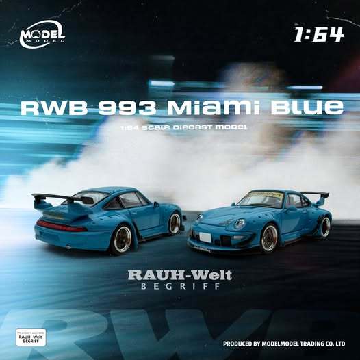 RWB 993 Miami Blue 1:64 (Modelmodel)