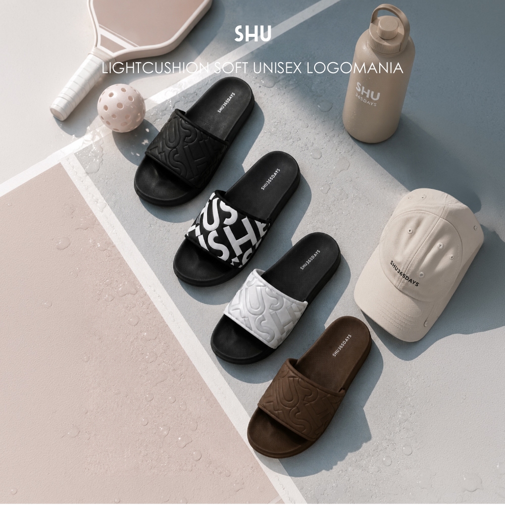 SHU LIGHTCUSHION SOFT UINSEX LOGOMANIA รองเท้าแตะ