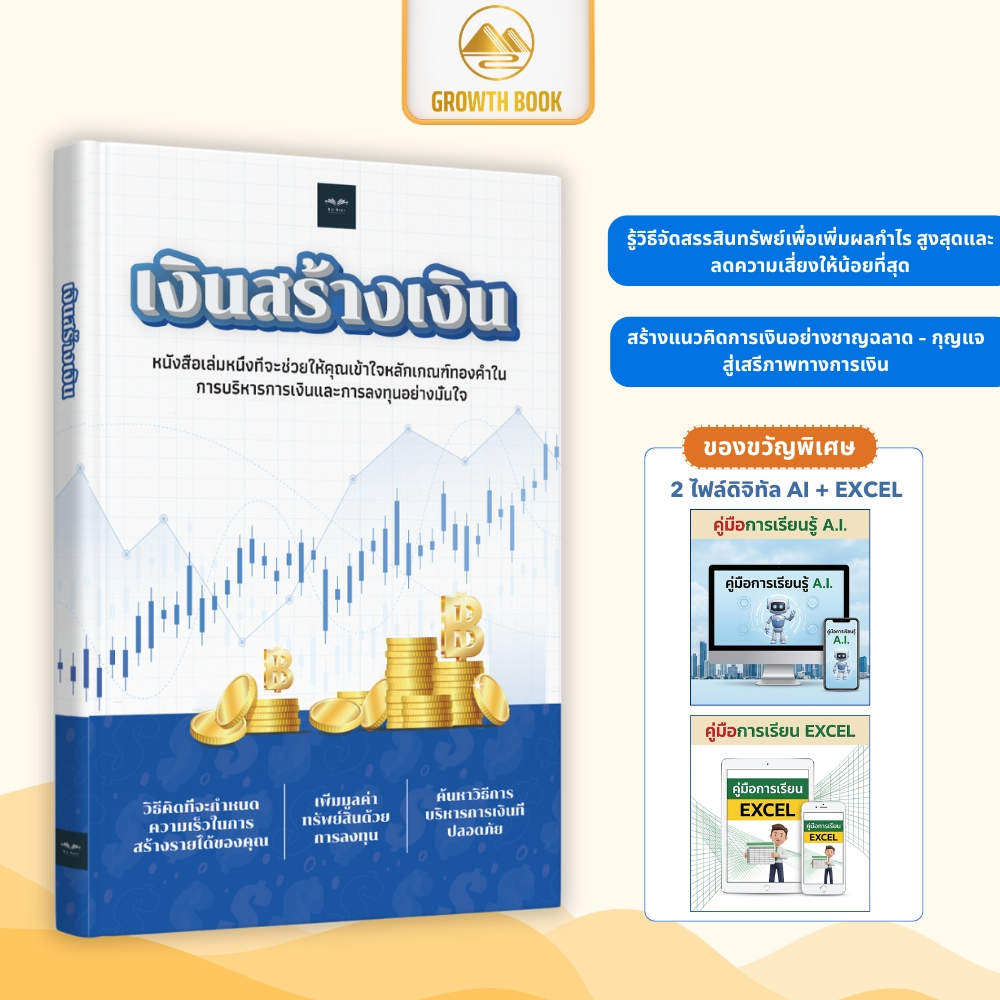 [ส่งฟรี] หนังสือ เงินสร้างเงิน พื้นฐานการเงินฉบับมือใหม่ สร้างความมั่งคั่งยั่งยืน – GrowthBook