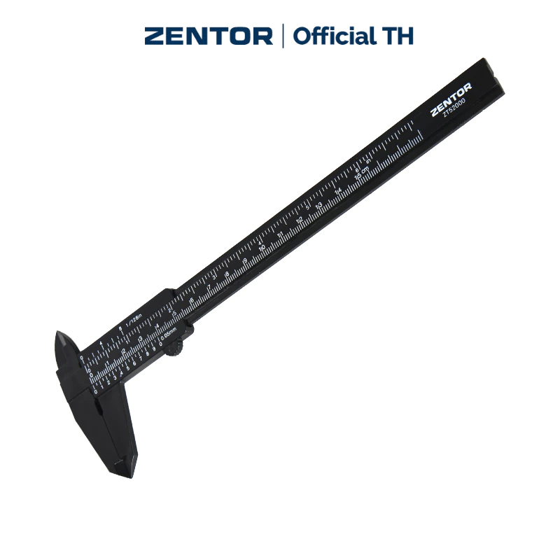 Zentor เวอร์เนีย คาลิเปอร์ เวอร์เนียพลาสติก ABS ยาว 150 มม. อ่านชัด ใช้งานง่าย ทนทาน Vernier Caliper