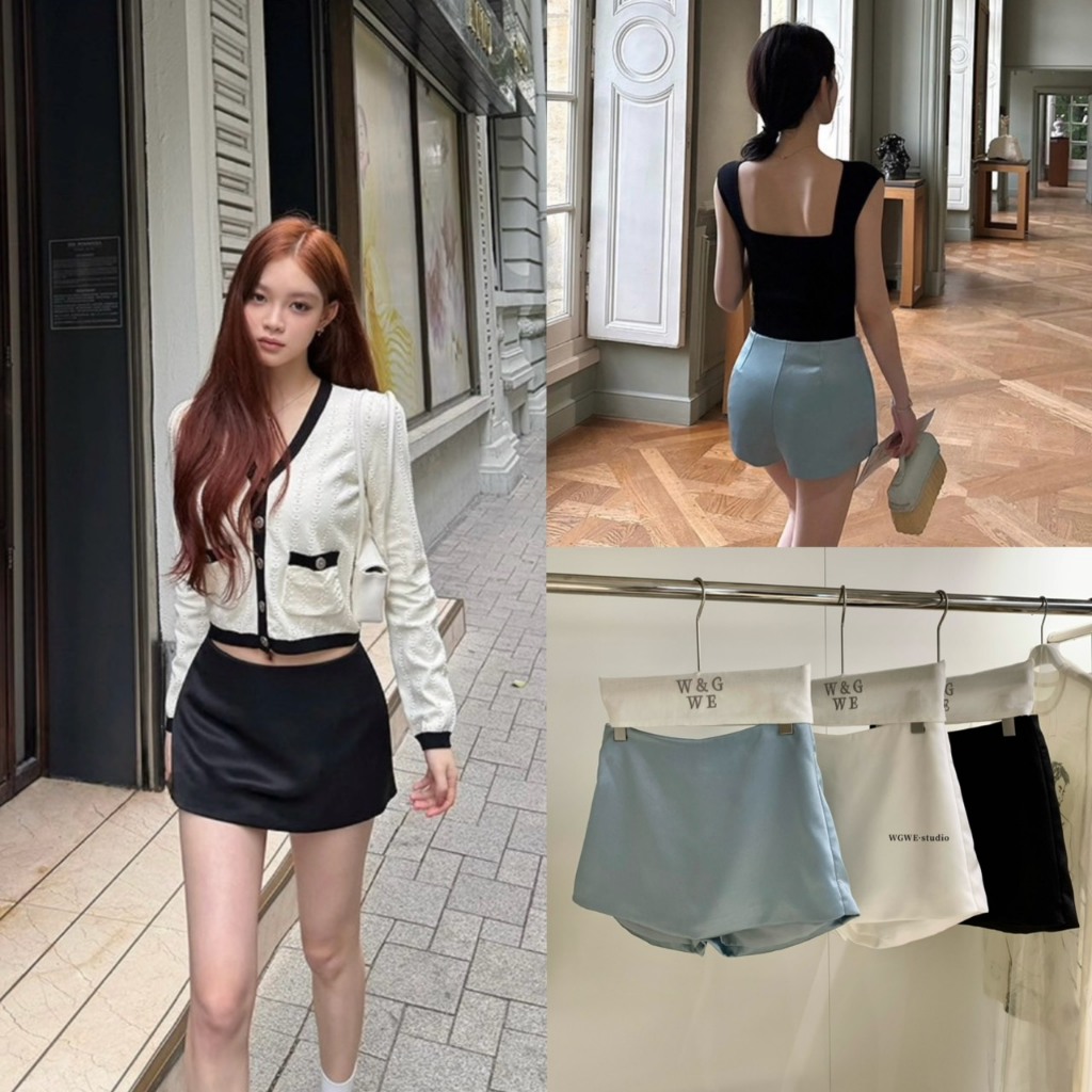กระโปรงสั้น ด้านหลังเป็นกางเกง - 10546 TAG WG.WE 🇰🇷