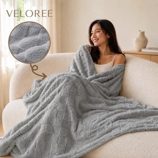 VELOREE ผ้าห่มพกพา เกาหลี น่ารัก นาโน ผ้าห่มออฟฟิศ ผ้าห่มนุ่ม มีหลายขนาด 6~12 ฟุต ให้เลือก