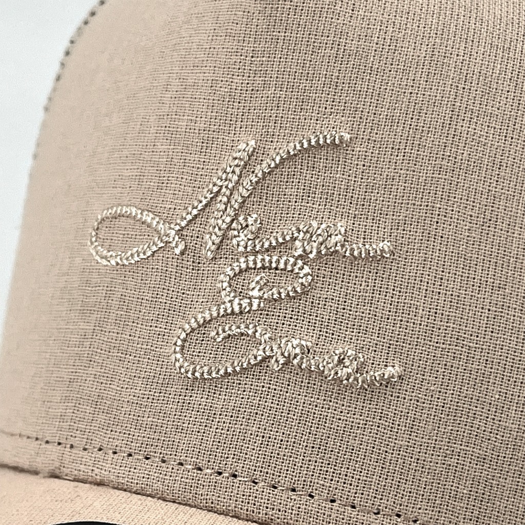 New Era قبعة تراكر 9Forty قطن وكتان — بيج — صورة 4